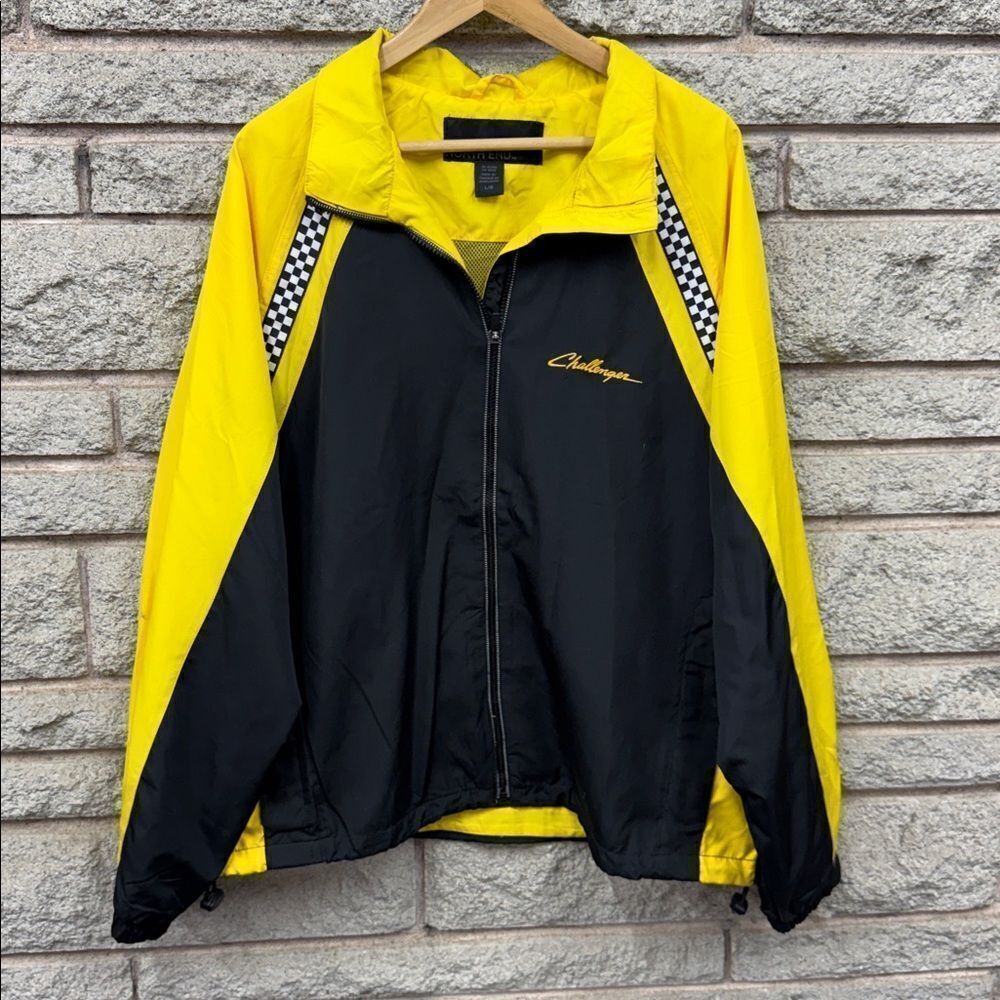 Hewitt Challenger Tractor Men's Vibrant Yellow and Black Windbreaker